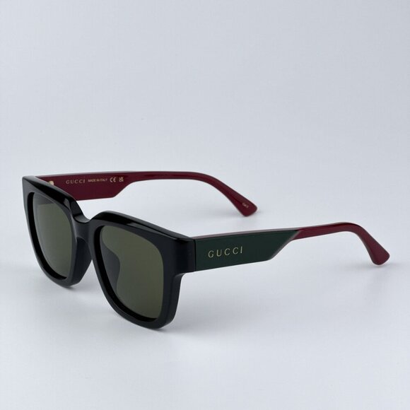 Gucci GG1670SK 005 BRAND NEW Sunglasses Black Red Green Square Unisex - Picture 7 of 12